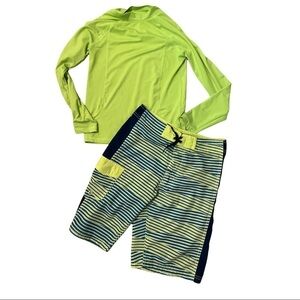 Puma swim trunk and cat & Jack Rashguard Size M (10/12)